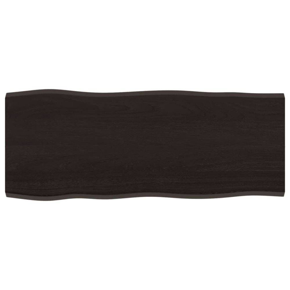 vidaXL Blat masă, 100x40x2 cm, gri, lemn stejar tratat contur organic