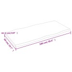 vidaXL Blat masă, 100x50x2 cm, gri, lemn stejar tratat contur organic vidaXL Blat masă, 100x50x2 cm, gri, lemn stejar tratat contur organic
