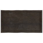 vidaXL Blat masă, 100x50x4 cm, gri, lemn stejar tratat contur organic
