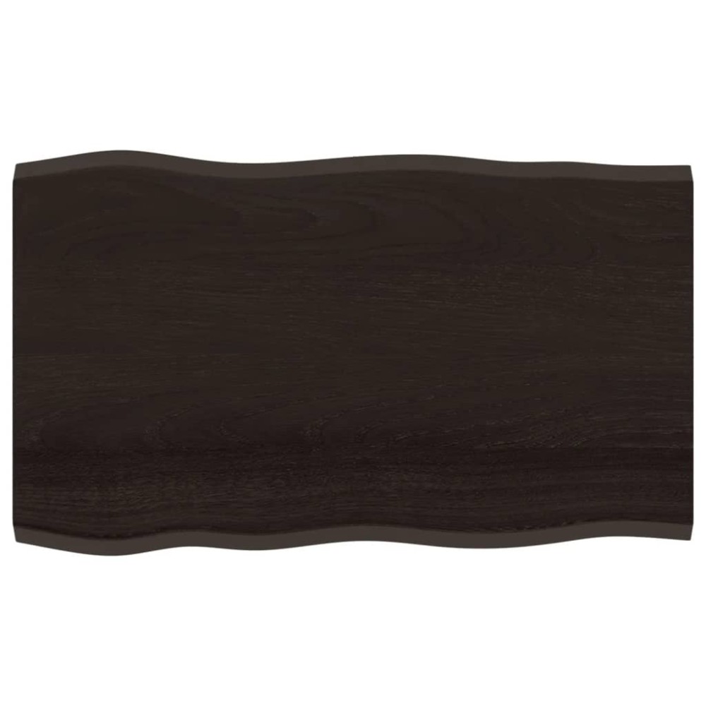 vidaXL Blat masă, 100x60x2 cm, maro, lemn stejar tratat contur organic