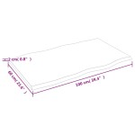 vidaXL Blat masă, 100x60x2 cm, maro, lemn stejar tratat contur organic vidaXL Blat masă, 100x60x2 cm, maro, lemn stejar tratat contur organic