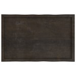 vidaXL Blat masă, 100x60x4 cm, gri, lemn stejar tratat contur organic