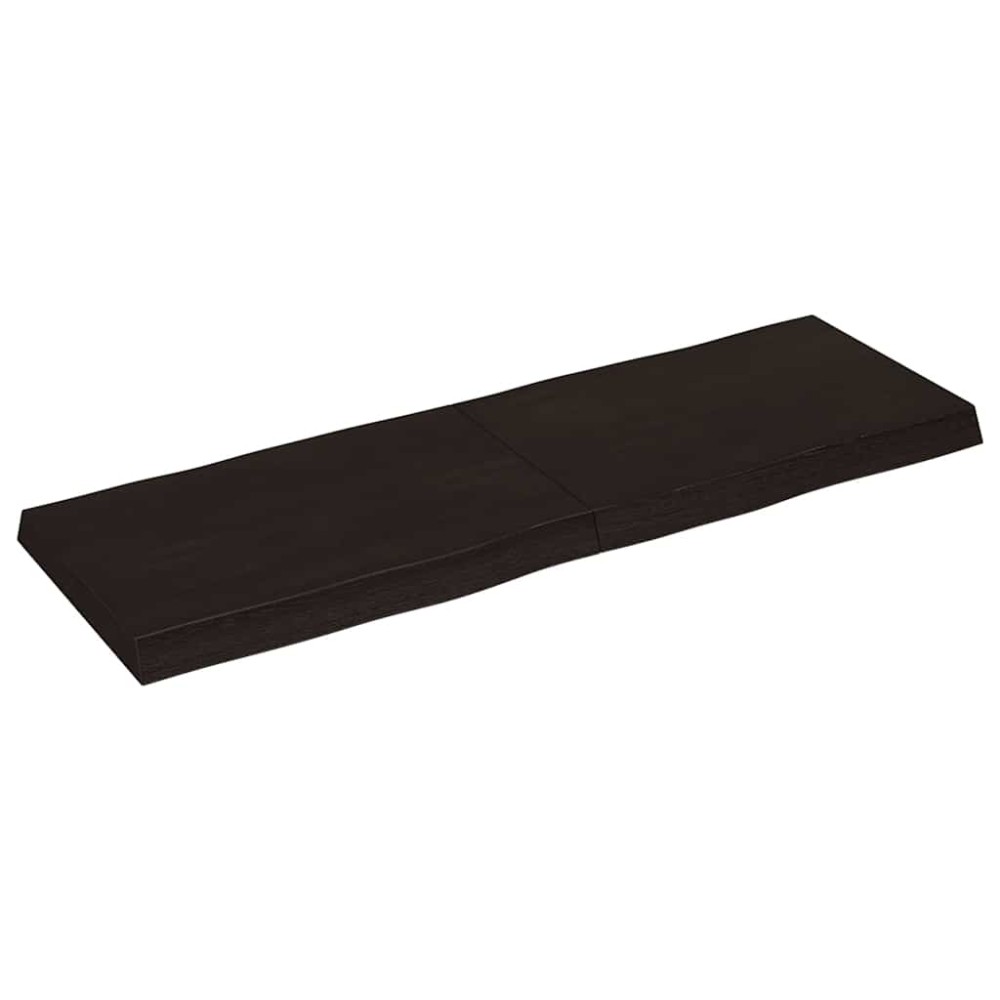 vidaXL Blat masă, 120x40x6 cm, gri, lemn stejar tratat contur organic