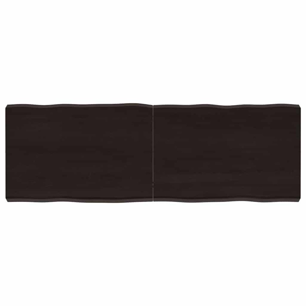 vidaXL Blat masă, 120x40x6 cm, gri, lemn stejar tratat contur organic