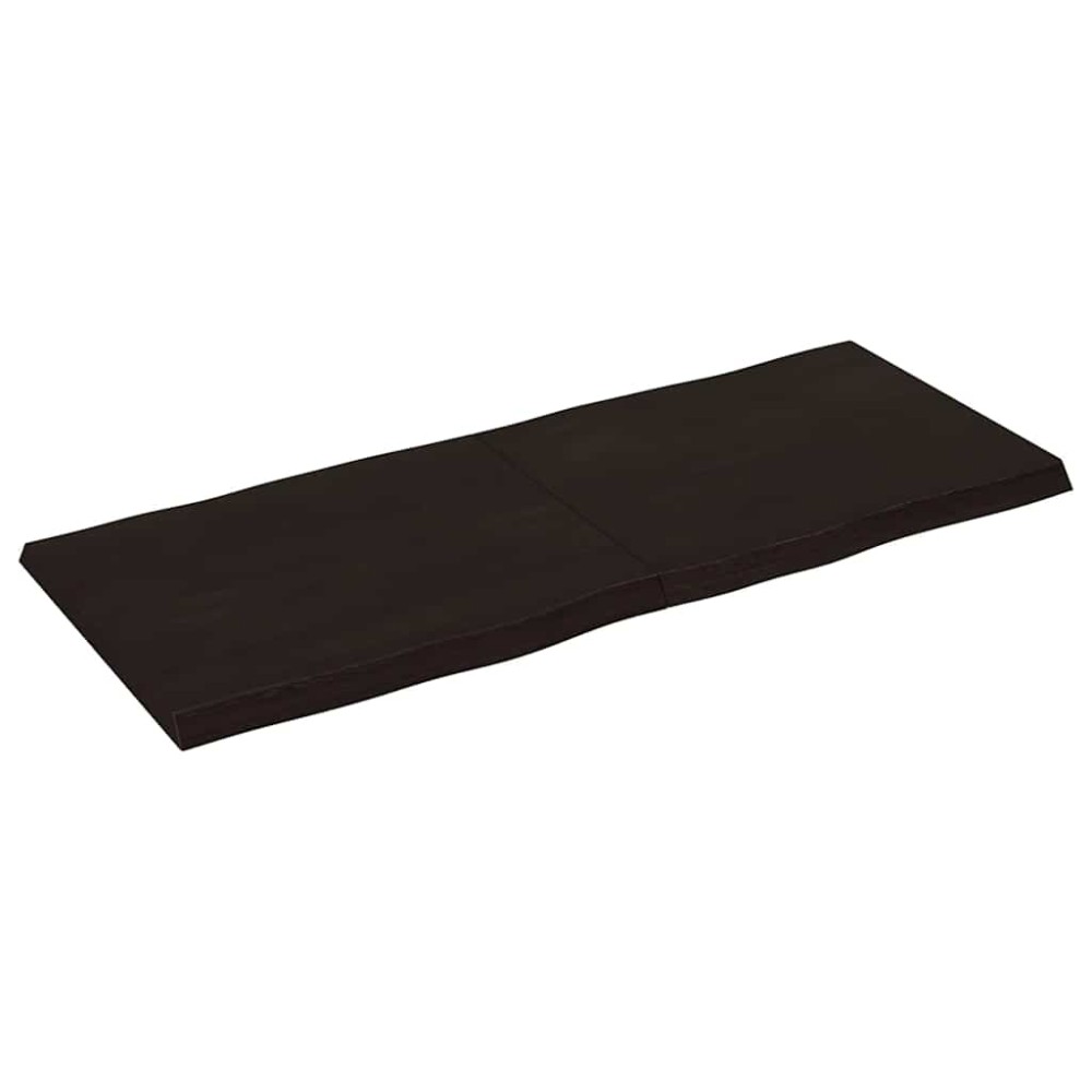 vidaXL Blat masă, 120x50x(2-4) cm, maro, lemn tratat contur organic