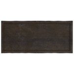 vidaXL Blat masă, 120x50x6 cm, gri, lemn stejar tratat contur organic