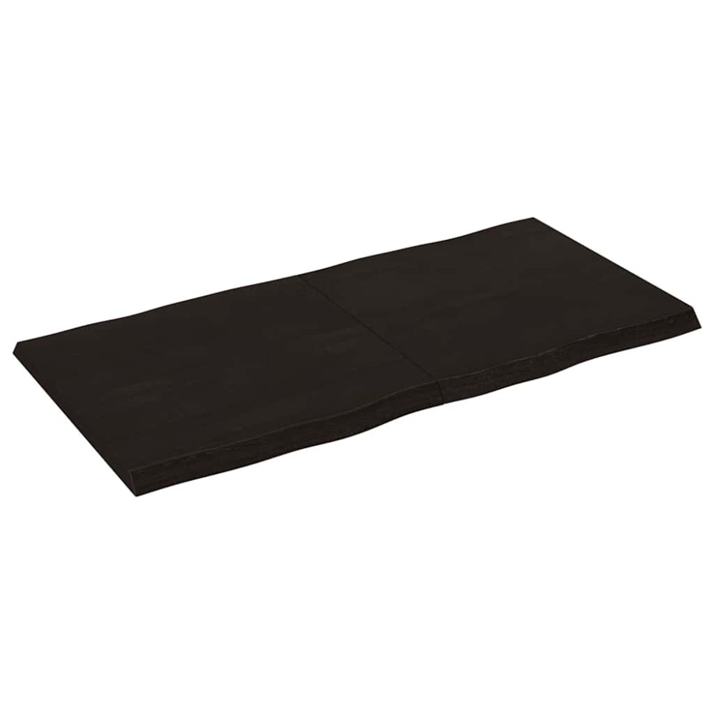 vidaXL Blat masă, 120x60x4 cm, gri, lemn stejar tratat contur organic