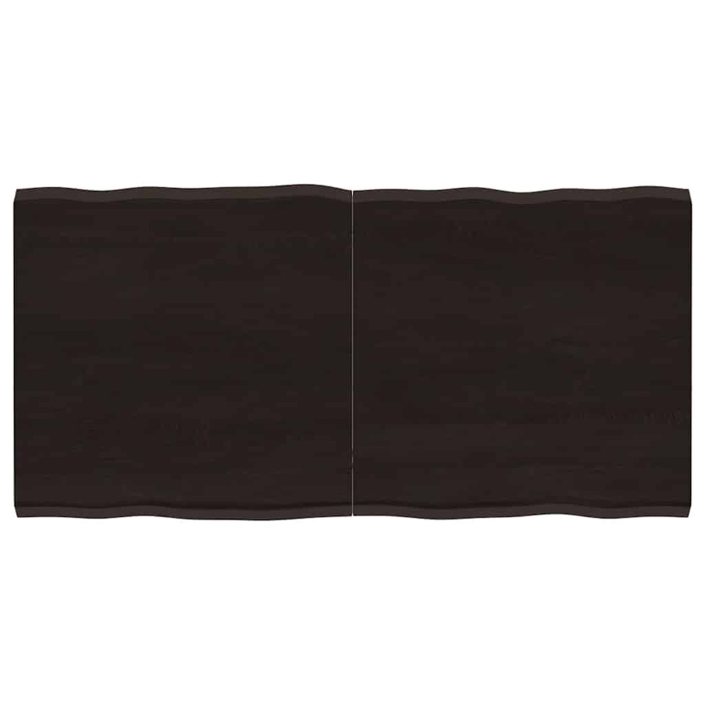 vidaXL Blat masă, 120x60x4 cm, gri, lemn stejar tratat contur organic