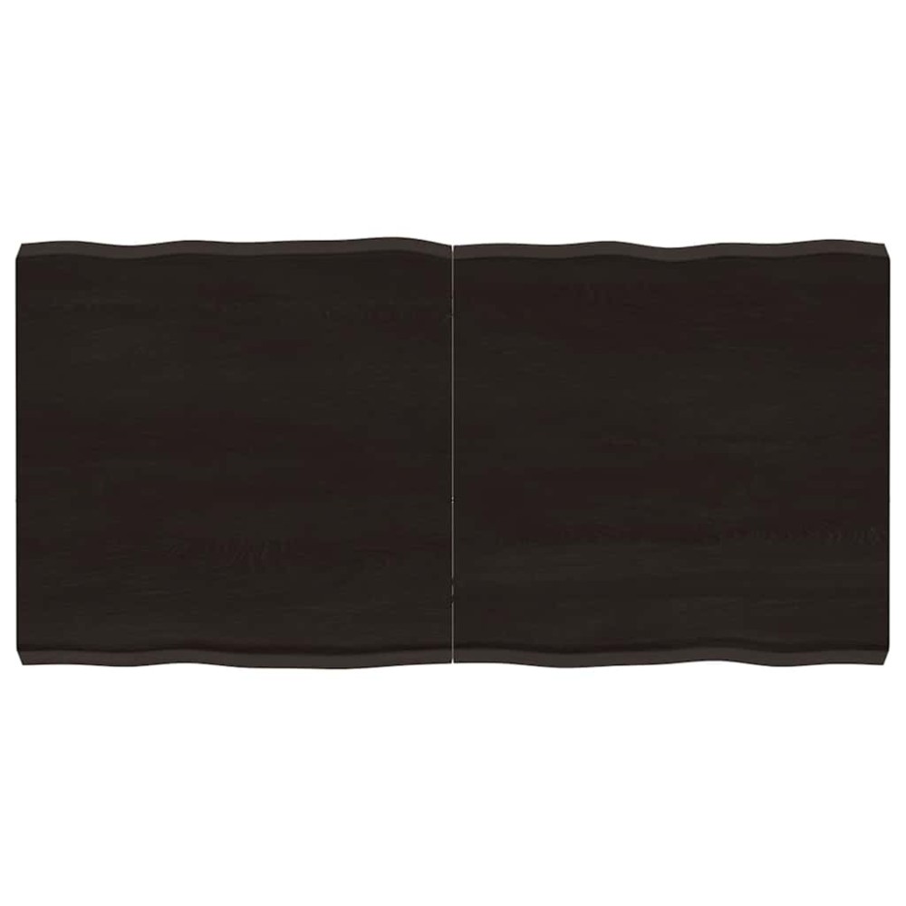 vidaXL Blat masă, 120x60x6 cm, gri, lemn stejar tratat contur organic