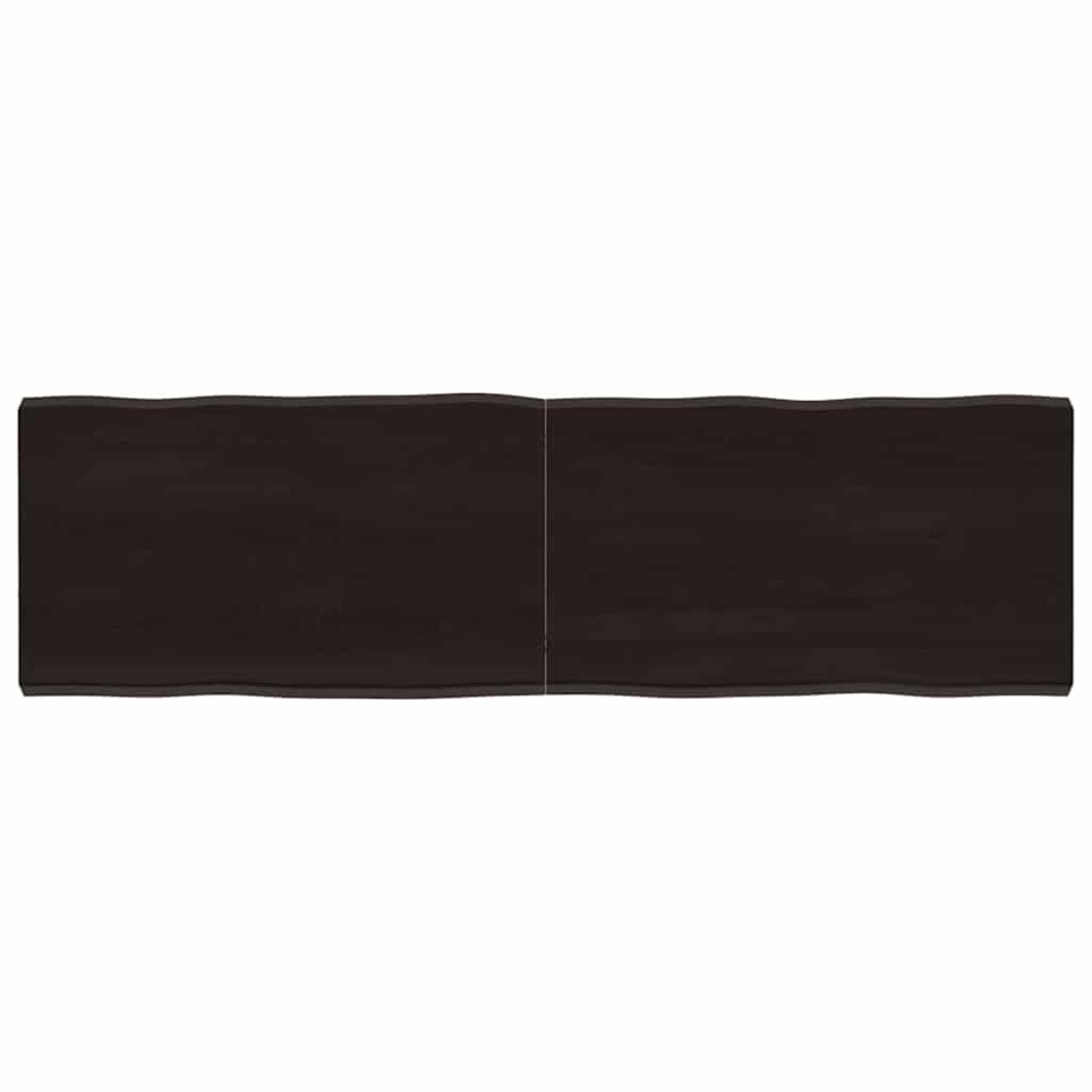 vidaXL Blat masă, 140x40x4 cm, gri, lemn stejar tratat contur organic