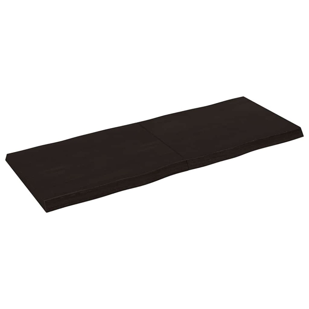 vidaXL Blat masă, 140x50x4 cm, gri, lemn stejar tratat contur organic