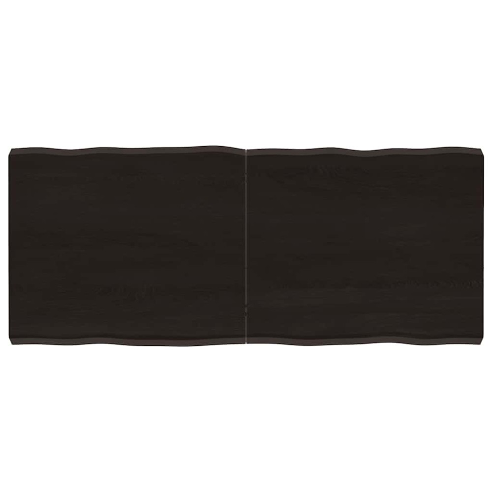 vidaXL Blat masă, 140x60x6 cm, gri, lemn stejar tratat contur organic