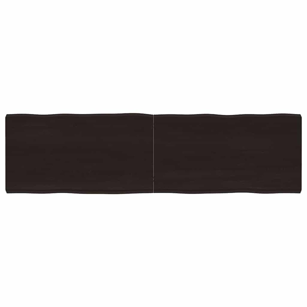vidaXL Blat masă, 180x50x6 cm, gri, lemn stejar tratat contur organic
