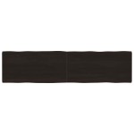 vidaXL Blat masă, 200x50x6 cm, gri, lemn stejar tratat contur organic vidaXL Blat masă, 200x50x6 cm, gri, lemn stejar tratat contur organic