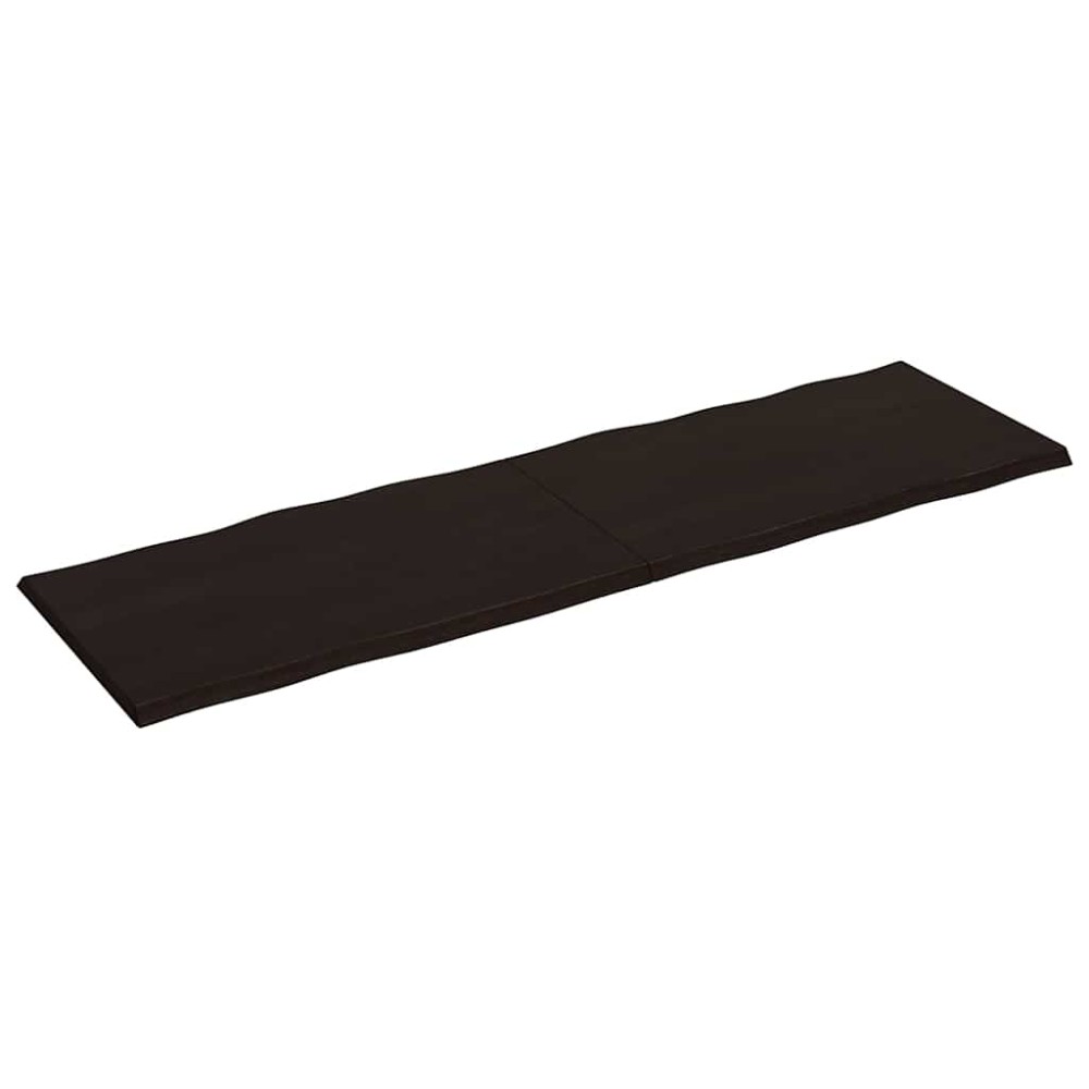 vidaXL Blat masă, 200x60x4 cm, gri, lemn stejar tratat contur organic