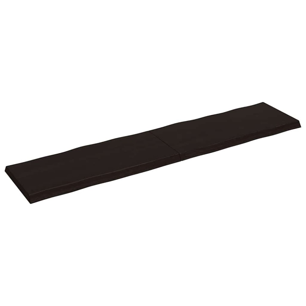 vidaXL Blat masă, 220x50x6 cm, gri, lemn stejar tratat contur organic