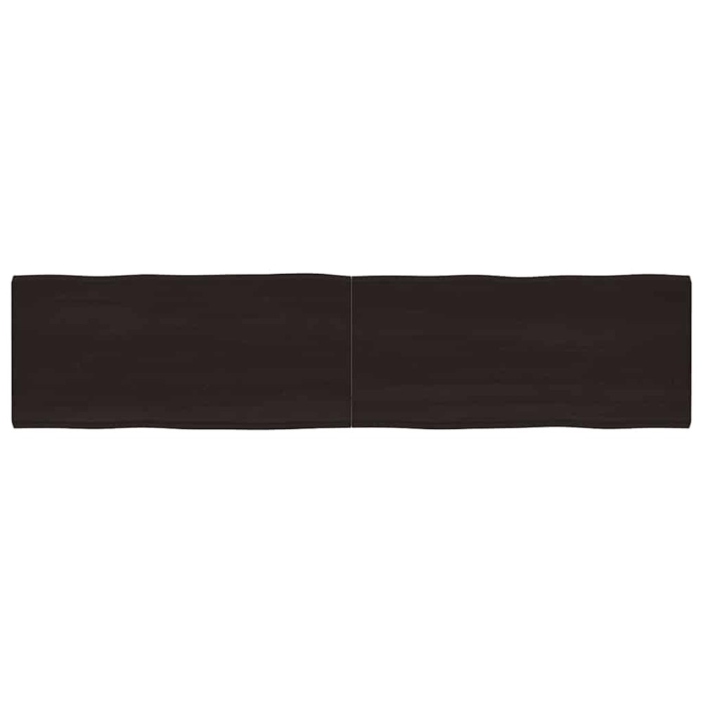 vidaXL Blat masă, 220x50x6 cm, gri, lemn stejar tratat contur organic