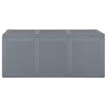 vidaXL Cutie de depozitare pentru grădină, gri, 270 L, PP ratan
