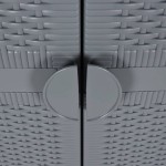 vidaXL Dulap de depozitare pentru grădină, gri, 65x45x172 cm, PP ratan