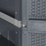 vidaXL Dulap de depozitare pentru grădină, gri, 65x45x172 cm, PP ratan