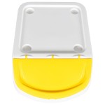 vidaXL Coșuri de gunoi stivuibile cu capace, 3 buc., alb, 120 L, PP