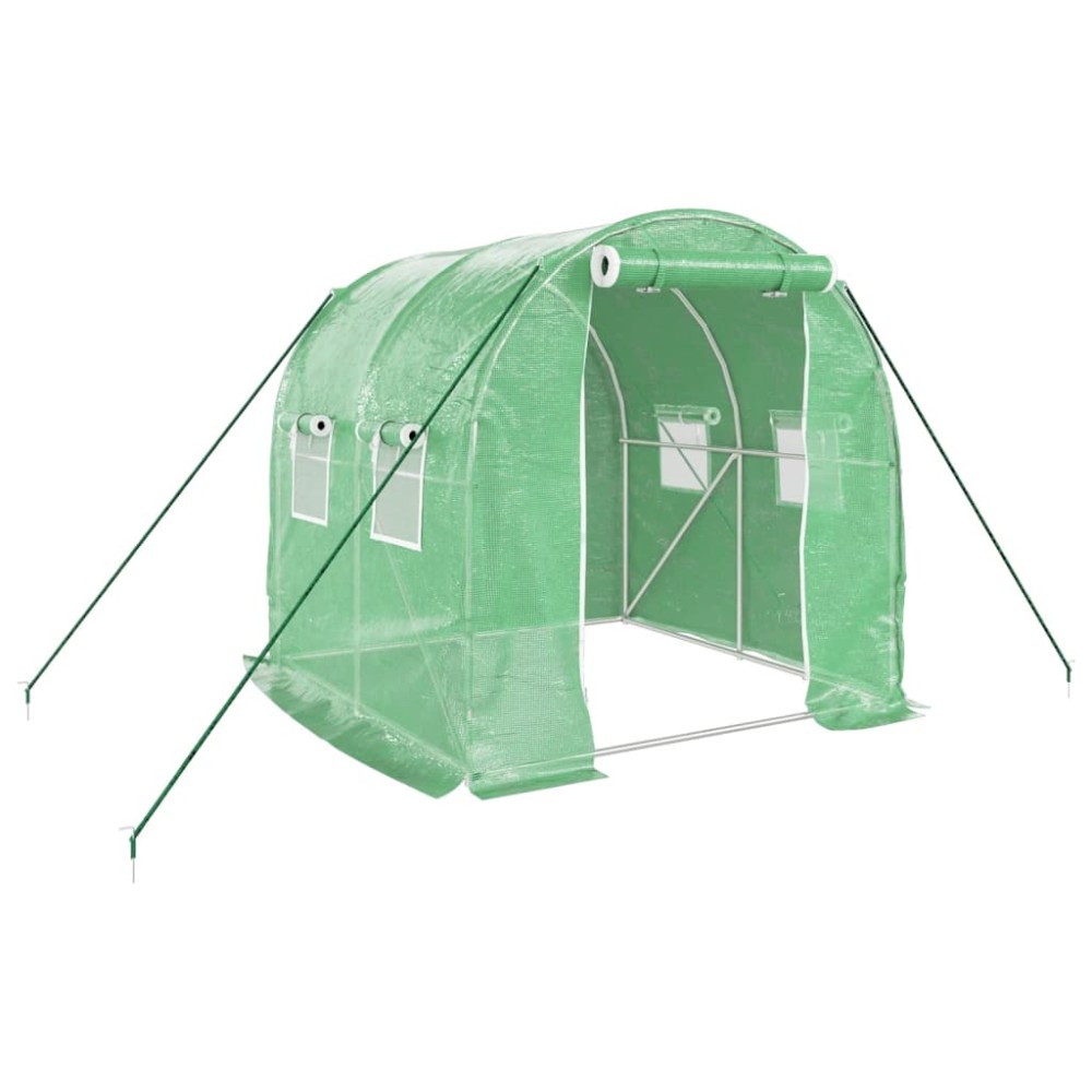 vidaXL Seră cu un cadru din oțel, verde, 4 m², 2x2x2 m