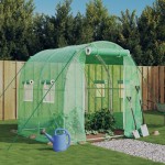 vidaXL Seră cu un cadru din oțel, verde, 4 m², 2x2x2 m vidaXL Seră cu un cadru din oțel, verde, 4 m², 2x2x2 m