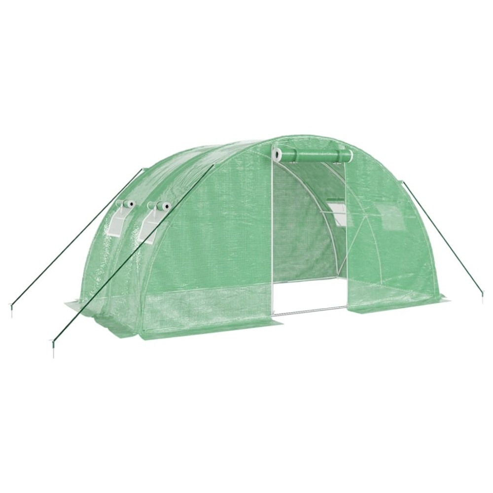 vidaXL Seră cu cadru din oțel, verde, 8 m², 4x2x2 m