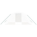 vidaXL Seră cu cadru din oțel, alb, 8 m², 4x2x2 m