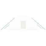 vidaXL Seră cu cadru din oțel, alb, 12 m², 6x2x2,85 m vidaXL Seră cu cadru din oțel, alb, 12 m², 6x2x2,85 m