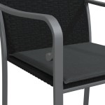 vidaXL Scaune de grădină cu perne 2 buc. negru 56x59x84 cm poliratan vidaXL Scaune de grădină cu perne 2 buc. negru 56x59x84 cm poliratan
