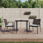 vidaXL Scaune de grădină cu perne 2 buc. maro 56,5x57x83 cm poliratan vidaXL Scaune de grădină cu perne 2 buc. maro 56,5x57x83 cm poliratan