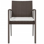 vidaXL Scaune de grădină cu perne 2 buc. maro 56,5x57x83 cm poliratan vidaXL Scaune de grădină cu perne 2 buc. maro 56,5x57x83 cm poliratan