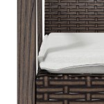 vidaXL Scaune de grădină cu perne 2 buc. maro 56,5x57x83 cm poliratan vidaXL Scaune de grădină cu perne 2 buc. maro 56,5x57x83 cm poliratan