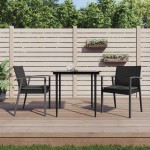 vidaXL Scaune de grădină cu perne 2 buc. negru 56,5x57x83 cm poliratan vidaXL Scaune de grădină cu perne 2 buc. negru 56,5x57x83 cm poliratan