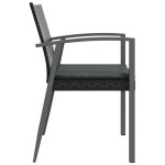 vidaXL Scaune de grădină cu perne 2 buc. negru 56,5x57x83 cm poliratan vidaXL Scaune de grădină cu perne 2 buc. negru 56,5x57x83 cm poliratan