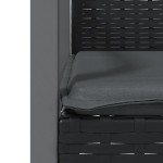 vidaXL Scaune de grădină cu perne 2 buc. negru 56,5x57x83 cm poliratan vidaXL Scaune de grădină cu perne 2 buc. negru 56,5x57x83 cm poliratan