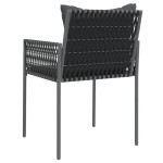 vidaXL Scaune de grădină cu perne 2 buc. negru 54x61x83 cm poliratan vidaXL Scaune de grădină cu perne 2 buc. negru 54x61x83 cm poliratan