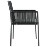 vidaXL Scaune grădină cu perne 2 buc. negru 54x60,5x83,5 cm poliratan vidaXL Scaune grădină cu perne 2 buc. negru 54x60,5x83,5 cm poliratan