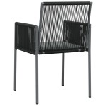 vidaXL Scaune grădină cu perne 2 buc. negru 54x60,5x83,5 cm poliratan vidaXL Scaune grădină cu perne 2 buc. negru 54x60,5x83,5 cm poliratan