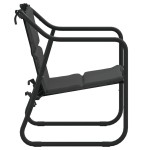 vidaXL Set mobilier de grădină, cu perne, antracit, 3 piese, oțel