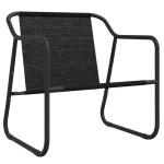vidaXL Set mobilier de grădină, cu perne, antracit, 3 piese, oțel
