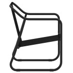 vidaXL Set mobilier de grădină, cu perne, antracit, 3 piese, oțel