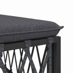 vidaXL Canapea colț pentru grădină cu perne, antracit, material țesut vidaXL Canapea colț pentru grădină cu perne, antracit, material țesut