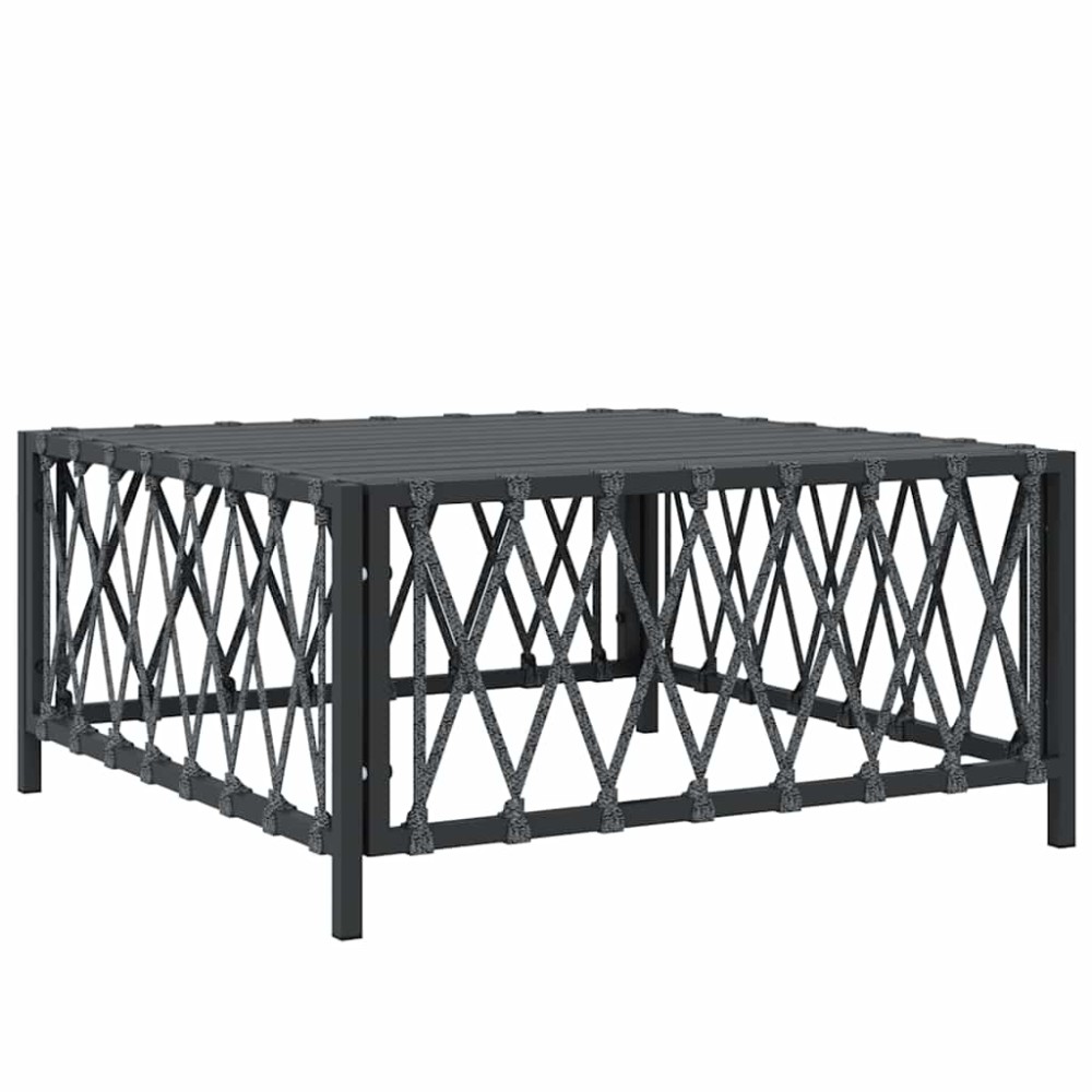 vidaXL Masă de grădină, antracit, 70x70x34 cm, material țesut