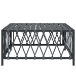 vidaXL Masă de grădină, antracit, 70x70x34 cm, material țesut vidaXL Masă de grădină, antracit, 70x70x34 cm, material țesut