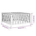 vidaXL Masă de grădină, antracit, 70x70x34 cm, material țesut vidaXL Masă de grădină, antracit, 70x70x34 cm, material țesut