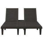 vidaXL Șezlong dublu, negru, 155x138x83 cm, polipropilenă vidaXL Șezlong dublu, negru, 155x138x83 cm, polipropilenă