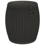 vidaXL Cutie depozitare de grădină 4 în 1, negru, polipropilenă vidaXL Cutie depozitare de grădină 4 în 1, negru, polipropilenă