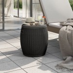 vidaXL Cutie depozitare de grădină 4 în 1, negru, polipropilenă vidaXL Cutie depozitare de grădină 4 în 1, negru, polipropilenă
